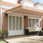 vidaXL Tenda Retrattile Strisce Arancio / Grigio / Blù 600 × 300 cm vidaXL Tenda Retrattile Strisce Arancio / Grigio / Blù 600 × 300 cm