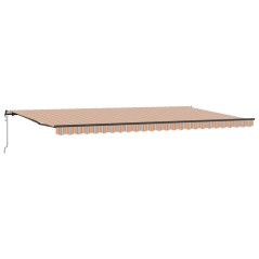 vidaXL Tenda retrattile automatica a strisce multicolori 600x300 cm