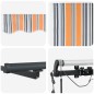 vidaXL Tenda retrattile automatica con striscia LED multicolore 600x300 cm vidaXL Tenda retrattile automatica con striscia LED multicolore 600x300 cm