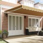 vidaXL Tenda Retrattile Manuale Striscia Multicolore 600 x 300 cm vidaXL Tenda Retrattile Manuale Striscia Multicolore 600 x 300 cm