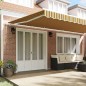 vidaXL Tettuccio Retrattile Giallo / Grigio / Bianco 600 × 300 cm vidaXL Tettuccio Retrattile Giallo / Grigio / Bianco 600 × 300 cm