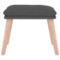 Poggiapiedi Grigio Scuro 45x29,5x35 cm in Tessuto