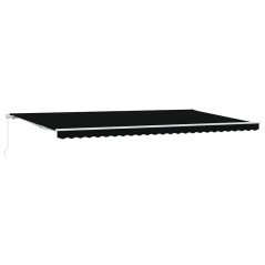 Tenda retrattile manuale vidaXL Nera 600x300 cm