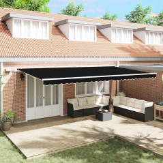 vidaXL Tenda Retrattile with Nero 600 × 300 cm Nero