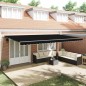 vidaXL Tenda Retrattile Nero 600 × 300 cm Poliestere