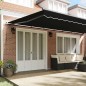 vidaXL Tenda Retrattile Nero 600 × 300 cm Poliestere