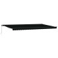vidaXL Tenda Retrattile Nero 600 × 300 cm Poliestere