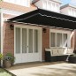 vidaXL Tenda da sole automatica retrattile nera 600x300 cm vidaXL Tenda da sole automatica retrattile nera 600x300 cm