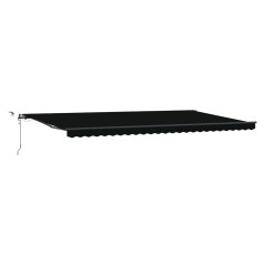 Tenda Retrattile Automatica con LED Nera 600x300 cm