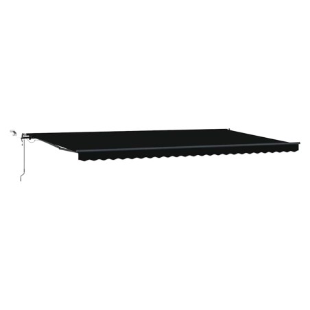 Tenda Retrattile Automatica con LED Nera 600x300 cm