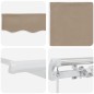 vidaXL Tenda Retrattile Manuale Beige 600x300 cm vidaXL Tenda Retrattile Manuale Beige 600x300 cm