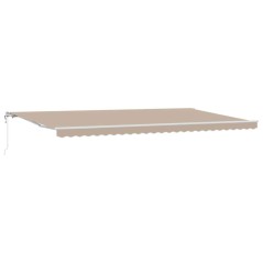 vidaXL Tenda Retrattile Beige Beige 600 × 300 cm Beige