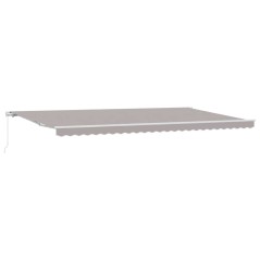 vidaXL Tenda retrattile manuale Grigio chiaro 600x300 cm