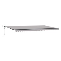 Tenda automatica retrattile vidaXL con LED Grigio Chiaro 600x300 cm