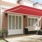 vidaXL Tenda Retrattile Manuale Rossa 600x300 cm