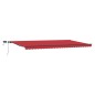 vidaXL Tenda Retrattile Manuale con LED Rossa 600x300 cm vidaXL Tenda Retrattile Manuale con LED Rossa 600x300 cm
