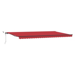 vidaXL Tenda Retrattile Automatica con LED Rossa 600x300 cm