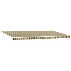 Tenda Retrattile Manuale vidaXL con LED Verde e Giallo 600x300 cm