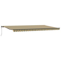 vidaXL Tenda Retrattile Automatica Verde e Gialla 600 x 300 cm