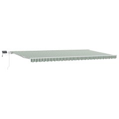 vidaXL Ombrellone with Verde e bianco 600 × 300 cm Verde e bianco