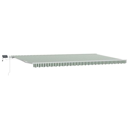vidaXL Ombrellone with Verde e bianco 600 × 300 cm Verde e bianco