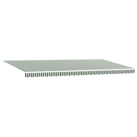 vidaXL Tenda Retrattile Verde e bianco 600 × 300 cm Tessuto