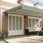 vidaXL Tenda Retrattile Verde e bianco 600 × 300 cm Tessuto