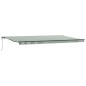 vidaXL Tendalino Retrattile Automatico Verde e Bianco 600 x 300 cm