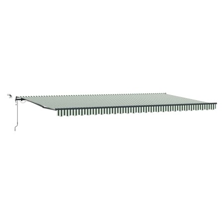 Tenda Retrattile Automatica vidaXL con LED Verde e Bianco 600x300 cm