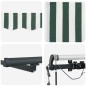 Tenda Retrattile Automatica vidaXL con LED Verde e Bianco 600x300 cm Tenda Retrattile Automatica vidaXL con LED Verde e Bianco 600x300 cm