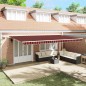 vidaXL Tenda Retrattile with Arancione e marrone 600 × 350 cm