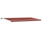 vidaXL Tenda Retrattile with Arancione e marrone 600 × 350 cm