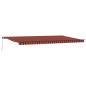 vidaXL Tenda Retrattile arancione e marrone 600 × 350 cm