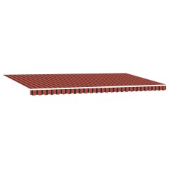 vidaXL Tenda Retrattile Manuale con LED Arancione e Marrone 600x350 cm