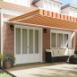 vidaXL Tenda Retrattile Giallo e arancione 600 × 350 cm