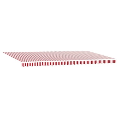 vidaXL Tenda Retrattile Rosso e bianco 600 × 350 cm Poliestere