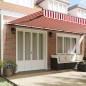 vidaXL Tenda Retrattile Rosso e bianco 600 × 350 cm Poliestere vidaXL Tenda Retrattile Rosso e bianco 600 × 350 cm Poliestere