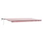 vidaXL Tenda Retrattile Manuale con Striscia LED Rosso e Bianca 600x350 cm vidaXL Tenda Retrattile Manuale con Striscia LED Rosso e Bianca 600x350 cm