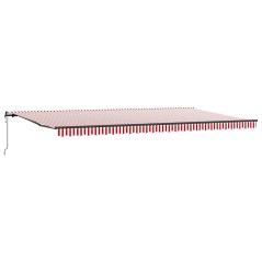 vidaXL Tenda da sole automatica retrattile a strisce rosse e bianche 600 x 350 cm