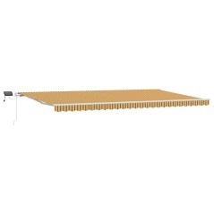 vidaXL Tenda Retrattile with Giallo, Grigio, Bianco 600 × 350 cm