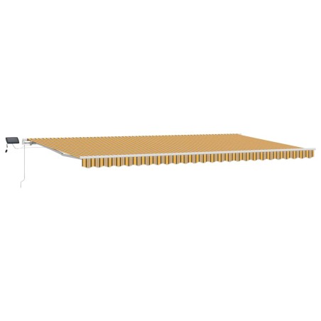 vidaXL Tenda Retrattile with Giallo, Grigio, Bianco 600 × 350 cm