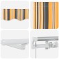 vidaXL Tenda Retrattile with Giallo, Grigio, Bianco 600 × 350 cm vidaXL Tenda Retrattile with Giallo, Grigio, Bianco 600 × 350 cm