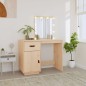 vidaXL Toeletta con LED 95x50x133,5 cm in Legno Massello di Pino vidaXL Toeletta con LED 95x50x133,5 cm in Legno Massello di Pino