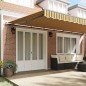 vidaXL Tenda da sole automatica retrattile a strisce colorate 600 x 350 cm vidaXL Tenda da sole automatica retrattile a strisce colorate 600 x 350 cm