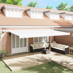 vidaXL Tenda with Bianco 600 × 350 cm Bianco