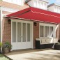 vidaXL Tenda da sole automatica retrattile rossa 600 x 350 cm vidaXL Tenda da sole automatica retrattile rossa 600 x 350 cm