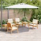 vidaXL Set da Pranzo da Giardino 6 Pezzi con Cuscini in Legno Massello di Acacia vidaXL Set da Pranzo da Giardino 6 Pezzi con Cuscini in Legno Massello di Acacia