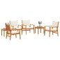 vidaXL Set da Pranzo da Giardino 6 Pezzi con Cuscini in Legno Massello di Acacia vidaXL Set da Pranzo da Giardino 6 Pezzi con Cuscini in Legno Massello di Acacia