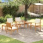 vidaXL Set da Pranzo da Giardino 6 Pezzi con Cuscini in Legno Massello di Acacia vidaXL Set da Pranzo da Giardino 6 Pezzi con Cuscini in Legno Massello di Acacia