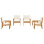 vidaXL Set da Pranzo da Giardino 6 Pezzi con Cuscini in Legno Massello di Acacia vidaXL Set da Pranzo da Giardino 6 Pezzi con Cuscini in Legno Massello di Acacia